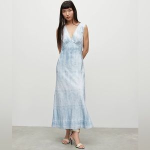 ALLSAINTS - Karlina Estrella Silk Blend Maxi Dress